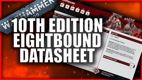 eightbound datasheet Use this Stratagem in your Shooting phase, when an IRON WARRIORS unit from your army is selected to shoot