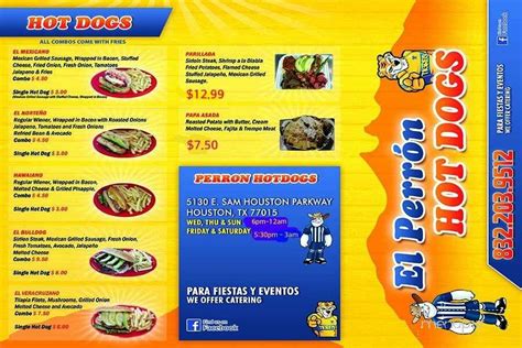 el perron hot dogs menu  regiomontano raza