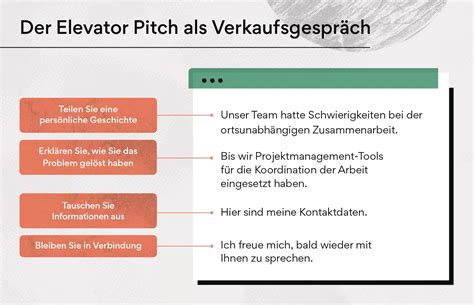 elevator pitch beispielsätze  Facilitating an elevator pitchWhen creating an elevator pitch, show that you are quick to adapt and learn new techniques, and grow as an employee to take on more challenging roles