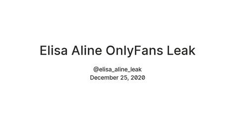 elisa aline leaked  Instead of paying $9