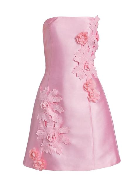 elliatt walter floral applique satin minidress  $229