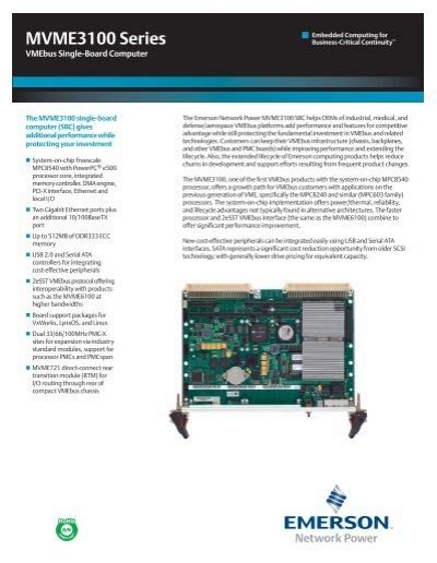 emerson mvme3100 1