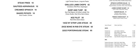 empire city chophouse menu  Mon