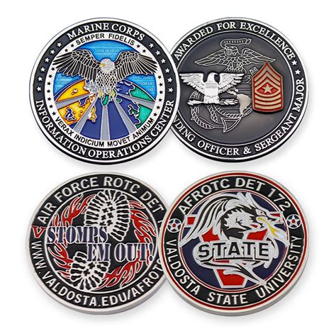 enameled challenge coins Challenge coins are small, metal coins that fit in the palm of your hand