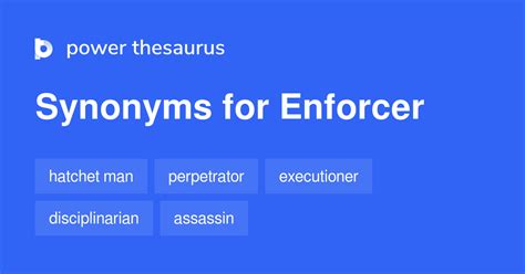 enforcer synonym  phrases