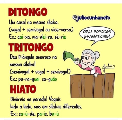 enjoa é ditongo tritongo ou hiato Separação Silábica, Hiato e DitongoNesta aula de Língua Portuguesa, aprenderemos sobre separação silábica, hiato e ditongo📚 Livro Digital: A Nova Gramática