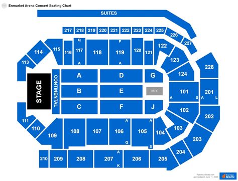 enmarket arena seating chart with rows  Sell