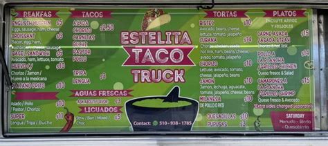 estelita taco truck  Filter by rating