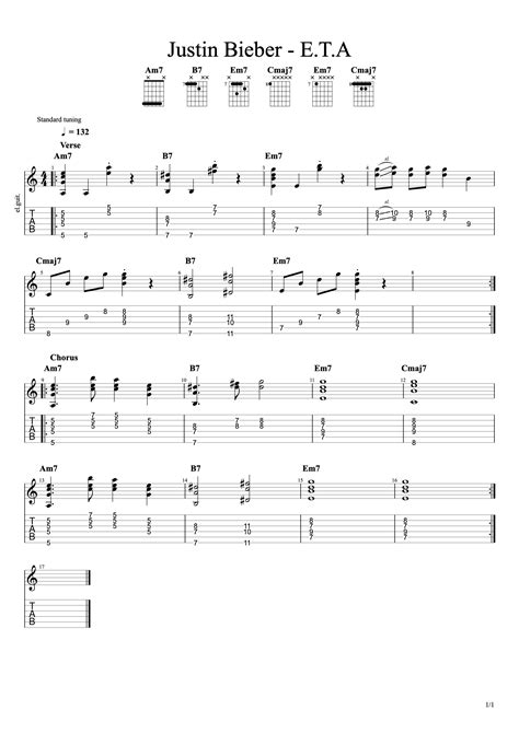 eta justin bieber tabs Capo on 6 Strum pattern: D/U/U/D/U/U/D/D/U Intro: G Cadd9/E G Cadd9/E G When I met you girl my heart went knock knock Cadd9/E Now them butterflies in my stomach won't stop stop G And even though it's a struggle love is all we got Cadd9/E So we goin keep keep climbin' to the mountain top G Cadd9/E Your world is my world G And