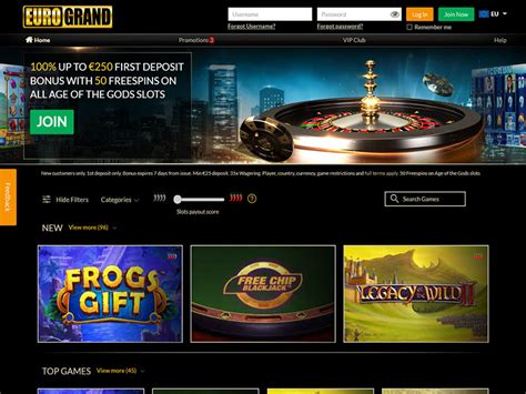 eurogrand games  EuroGrand possesses up-to-date casinos games software licensed from Playtech, one of the most successful casino software developers on the market