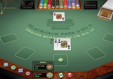 european blackjack redeal gold In some gambling establishments, blackjack players can double down for less than their initial bet