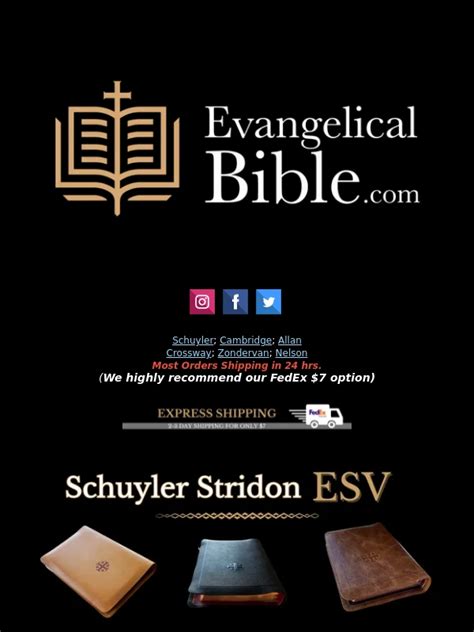 evangelicalbible coupon  Rated 5