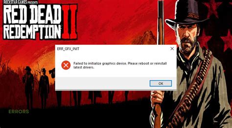 failed to initialize graphics device rdr2  3