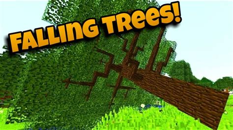 fallingtree mod 2) allows you to break a full tree by only breaking one log off of it