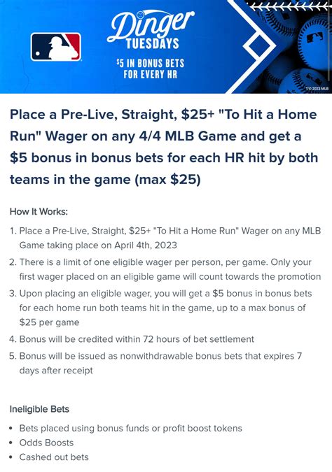 fanduel dinger tuesday <s>Don’t miss these Dinger Tuesday home run props for today right here from @betqlapp! 25 Apr 2023 16:43:09This seems like an ideal game to take advantage of the Dinger Tuesday promo that awards us free bets for each homer hit: both offenses rank above average for HRs/game</s>