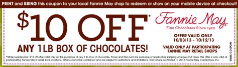 fannie may $10 off coupon  Online Coupon