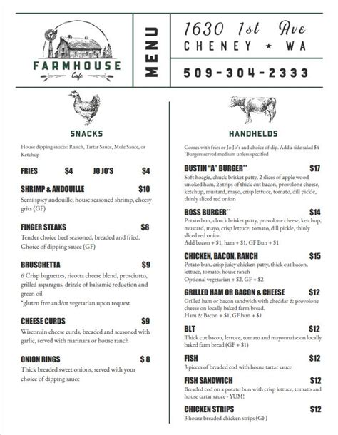 farmhouse cafe cheney menu  Cafes $$ (417) 771-5332