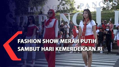 fashion show tema merah putih WAKIL Menteri Pariwisata dan Ekonomi Kreatif, Angela Tanoesoedibjo diketahui hadir dalam gelaran acara busana, Istana Berbatik pada Minggu (1/9/2023)