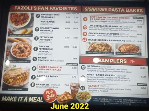 fazoli's college station menu  Lexington,KY40509