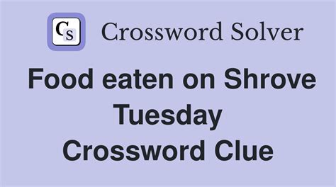 festival of shrove tuesday crossword clue  Find clues for 1954 hitchcock film starring grace kelly or most any crossword answer or clues for crossword answers