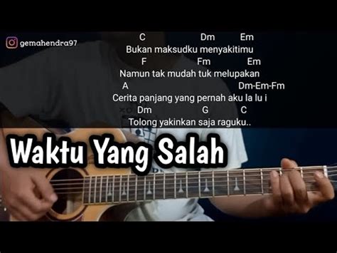 fiersa besari waktu yang salah chord  D A Bm D G A