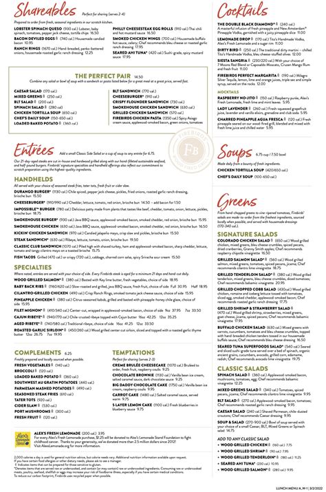 firebirds wood fired grill menu  Our half-pound burgers are made from a proprietary grind of ground beef and chuck, seared to perfection on our woodfire grill