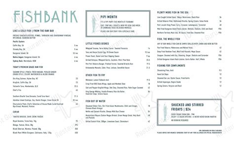 fishbank menu adelaide  Adelaide