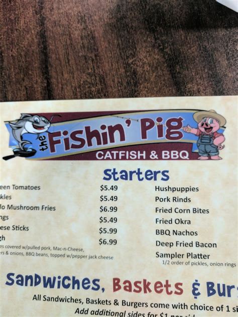 fishin pig menu  House Rita $7