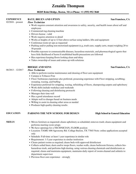 floor technician resume examples  Veterinary technicians help veterinary doctors with such procedures as physical examinations, cleaning wounds, collecting blood and urine samples, administering medications, preparing animals for surgery, or updating documentation