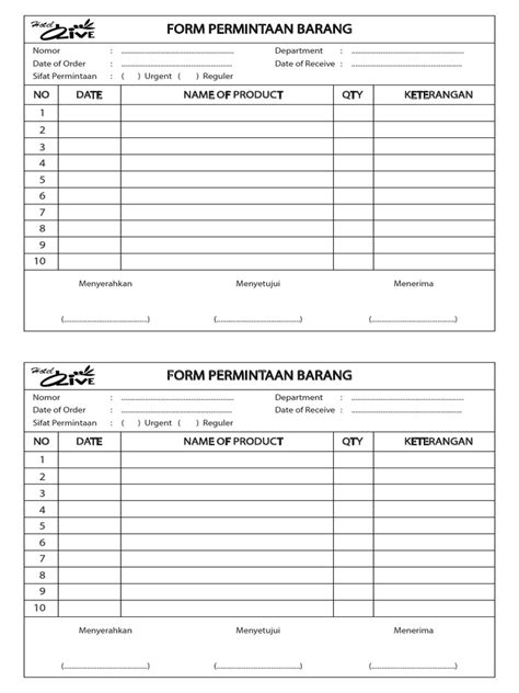 format permintaan barang  FORMAT FORM PERMINTAAN SPAREPART 2021