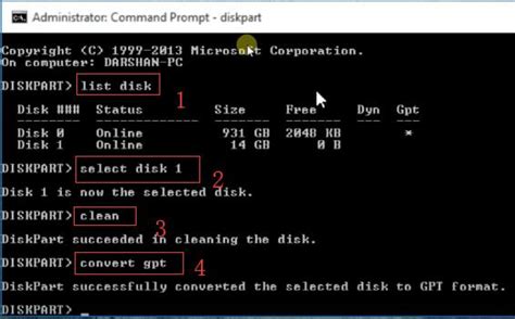 format to gpt  Close the Command Prompt window