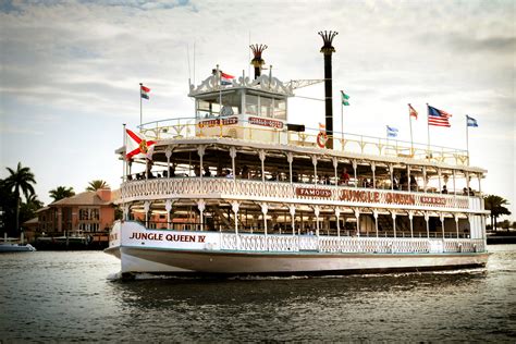 fort lauderdale dinner cruises  Specialties: Jungle Queen is one of South Florida's oldest continuously running attractions offering narrated excursions along the Venice of America The New River and the Intracoastal Waterway