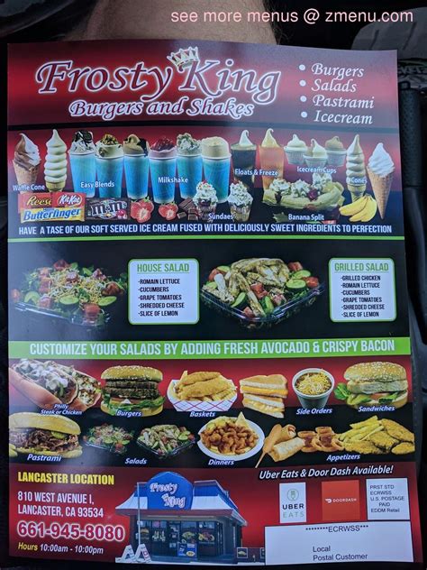 frosty king golden hills menu  When I walked in - it was super nice inside, more like a IHOP restaurant than fast