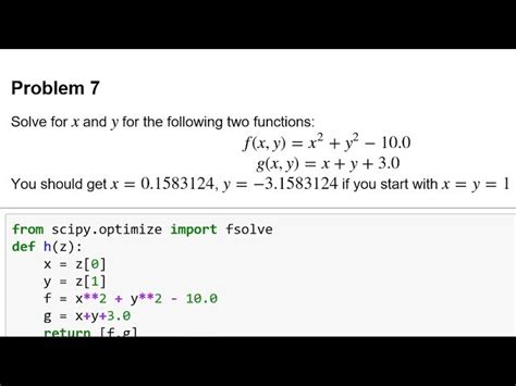 fsolve python  Nonlinear system solver