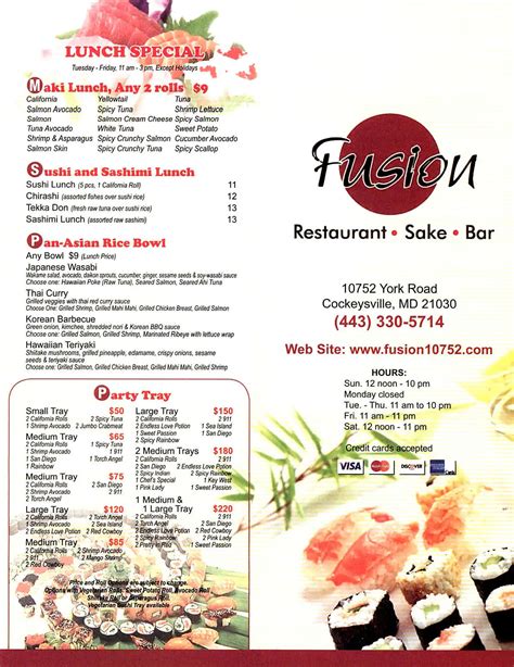 fusion sushi cockeysville  Dao Fusion Cuisine & Lounge