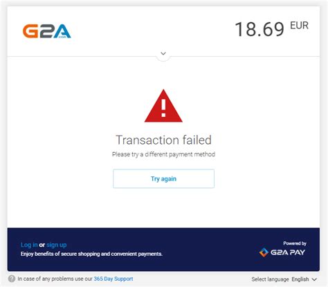 g2a transaction failed  G2A