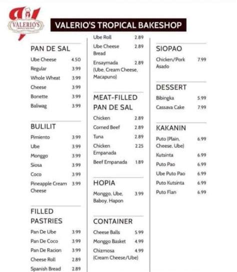 gabrielle’s food market menu <u> Ima’s Kusina</u>