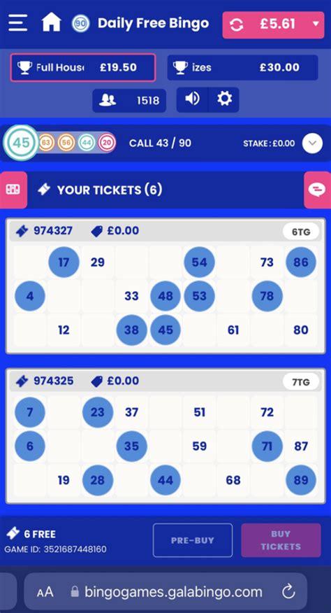 gala bingo play online  All tickets for the games are free and the maximum amount of tickets per player, per game is 6