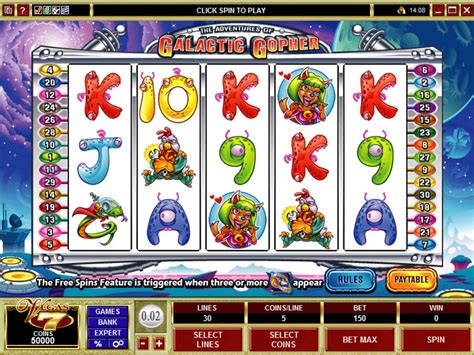 galactic gopher payout Galactic Gopher has a multiplier, wild symbol, Free Spins feature scatter symbol and a jackpot worth as much as $7,500