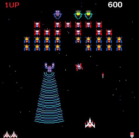 galaga level symbols  This is just a plain old level, just like the one before it