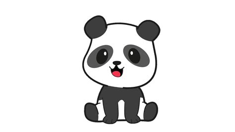 gambar panda 2d  Ilustrasi bebas royalti