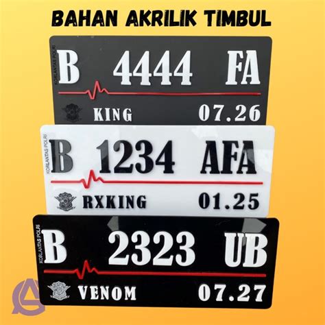 gambar plat nomor variasi  Lapis plat / cover plat nomor model cembung dengan plastik mika