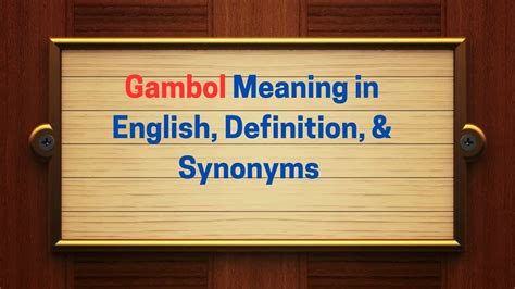 gamboled meaning  When mobility occurs within a generation, it is called intragenerational mobility