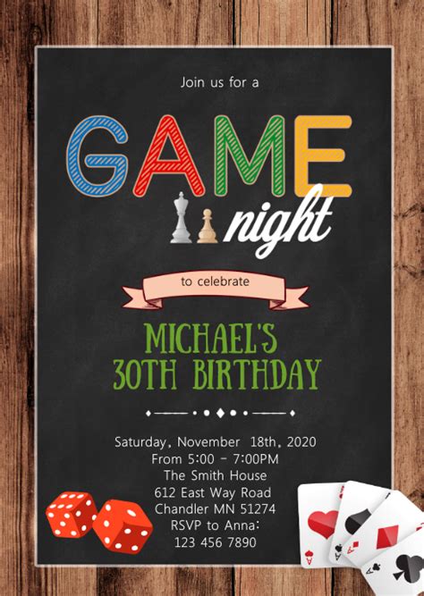 game night flyer template  Available in three design variation in two print size formats (A4 and