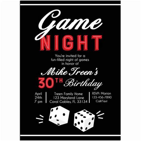 game night invitation wording Valentine Dinner Invitation Wording