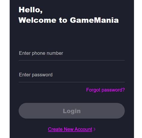 gamemania login my account  $ 50