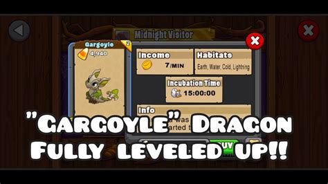 gargoyle dragon dragonvale Furthermore, it is vulnerable to attacks by Water, Shadow, and Divine, and is resistant to attacks by Fire