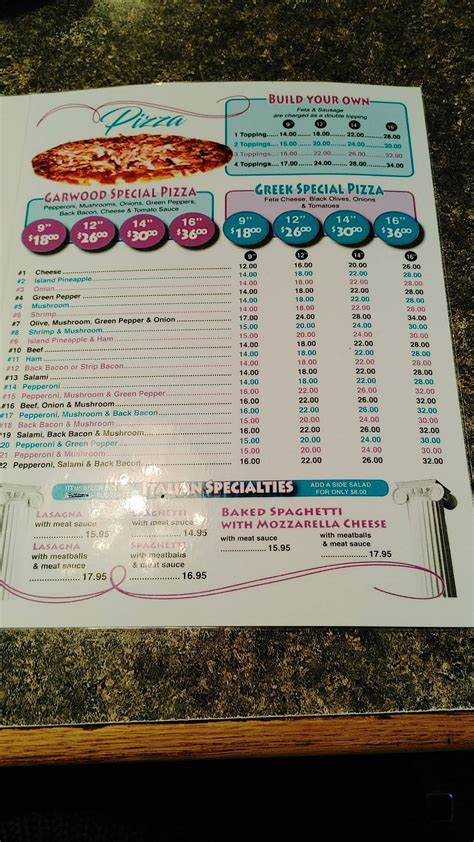 garwood grill menu takeout wine and liqour menu