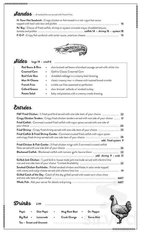 gatlin's fins and feathers menu  Directions Advertisement