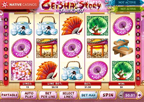 geisha story jackpot spielen  It has a 10,00 coin jackpot and a free spin sbonus where you can win up to 20 free games with between 2X and 10X